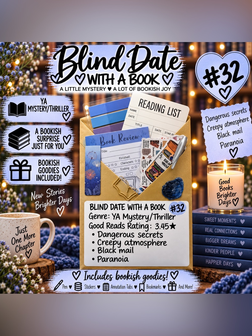 Blind Date With A Book #32 - YA Mystery/Thriller Book & Accessories